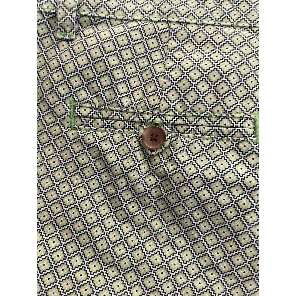 Gap Shorts Size 4R Green Summer Print Women Geometric Chino 100% Cotton Casual - Picture 7 of 9